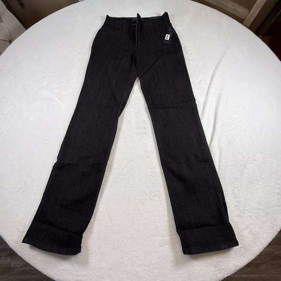 NYDJ Denim - Not Your Daughter's Jeans NYDJ Dark Wash Cuffed Straight Jeans Women 0 NWT USA